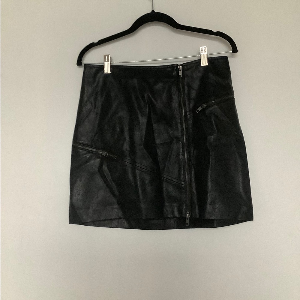 Leith faux leather skirt